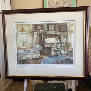 Trisha Romance The Music Room LE‎ Print 102/2000 Certificate N/S, Matted, Framed